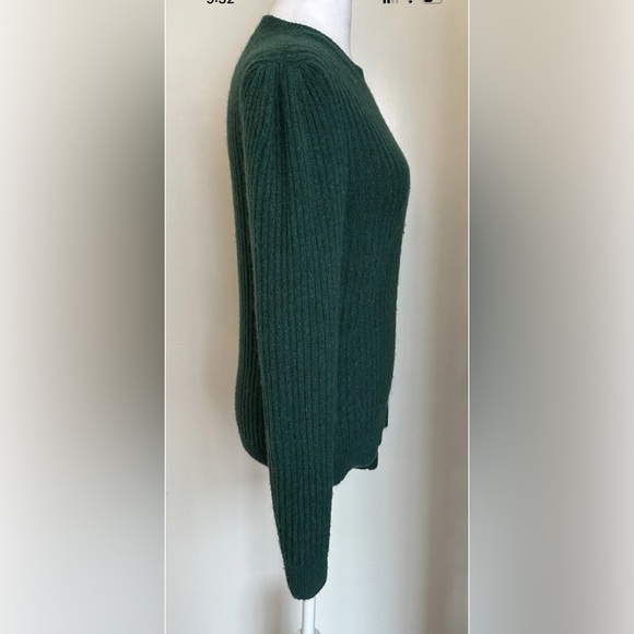 Gerard Darel Paris Women’s Sweater Green Alpaca Blend Ribbed Made In Italy - Picture 10 of 13